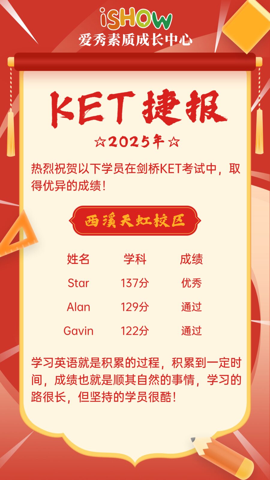 iShow爱秀素质成长中心学生阶段成果展示